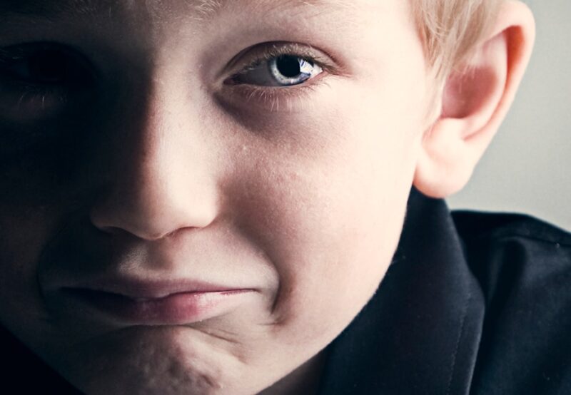Portrait of a sad boy