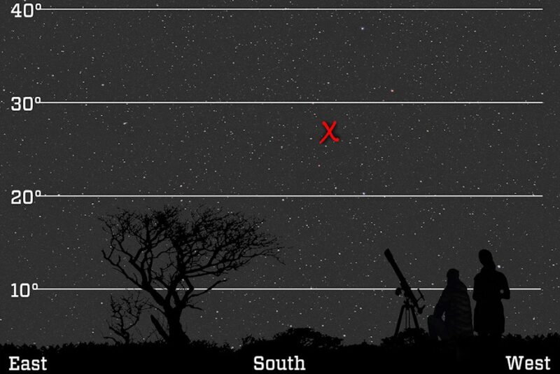 Asteroiden Juno på stjernehimlen